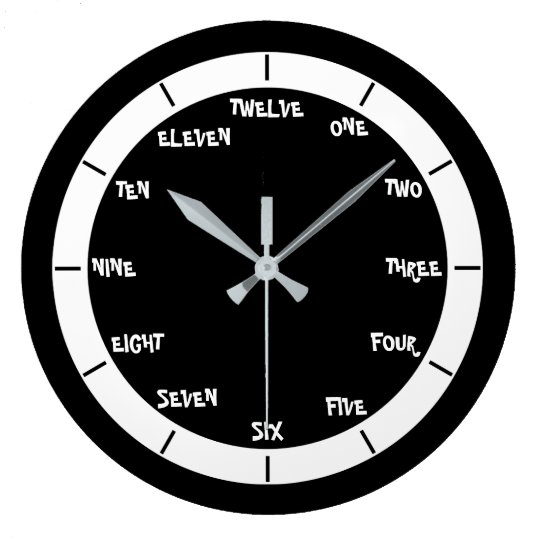 Letter Numbers Large Clock