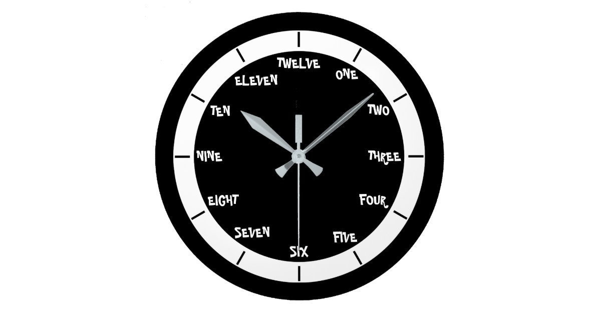 Letter Numbers Large Clock