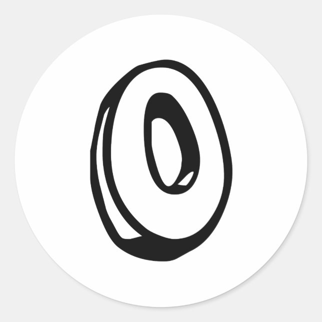 Letter O Classic Round Sticker (Front)