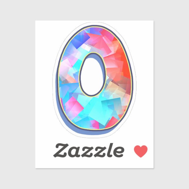 Letter O - Color Mix Sticker (Sheet)