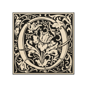 Letter O Medieval Monogram Art Nouveau