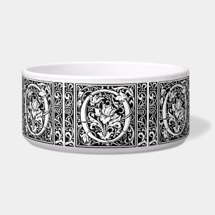 Letter O Medieval Monogram Art Nouveau Bowl