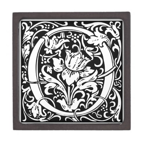 Letter O Medieval Monogram Art Nouveau Gift Box