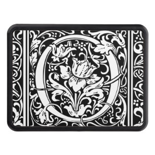 Letter O Medieval Monogram Art Nouveau Hitch Cover