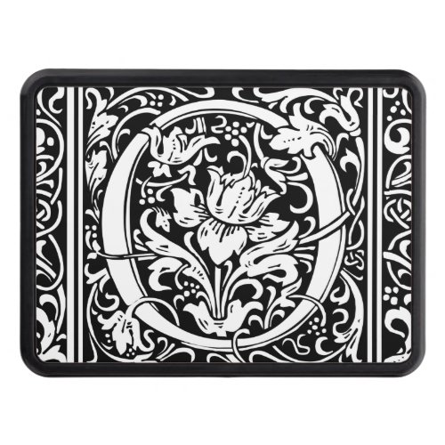 Letter O Medieval Monogram Art Nouveau Hitch Cover