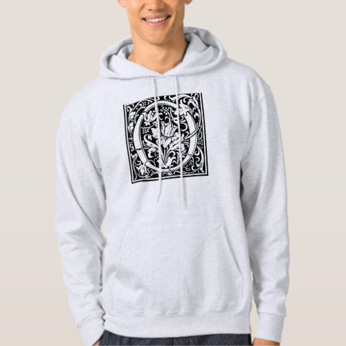 Letter O Medieval Monogram Art Nouveau Hoodie