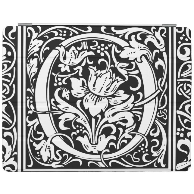 Letter O Medieval Monogram Art Nouveau iPad Smart Cover (Horizontal)
