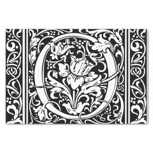 Letter O Medieval Monogram Art Nouveau Tissue Paper