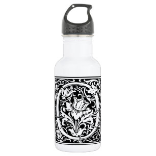 Letter O Medieval Monogram Art Nouveau Water Bottle
