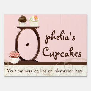 Letter O Monogram Dessert Bakery Business Signage