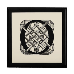 Letter O Monogram Vintage Celtic Knot Print Gift Box