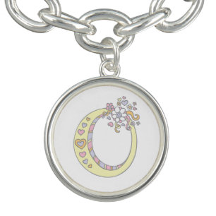 Letter O monogram whimsical charm Charm Bracelet
