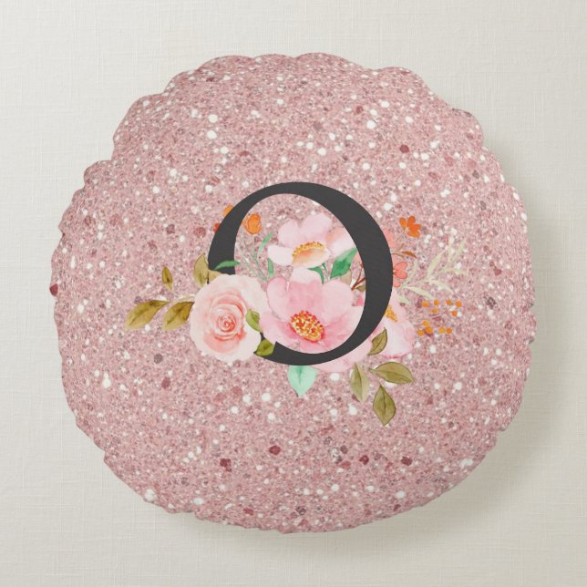 Letter O Round Pillow (Front)