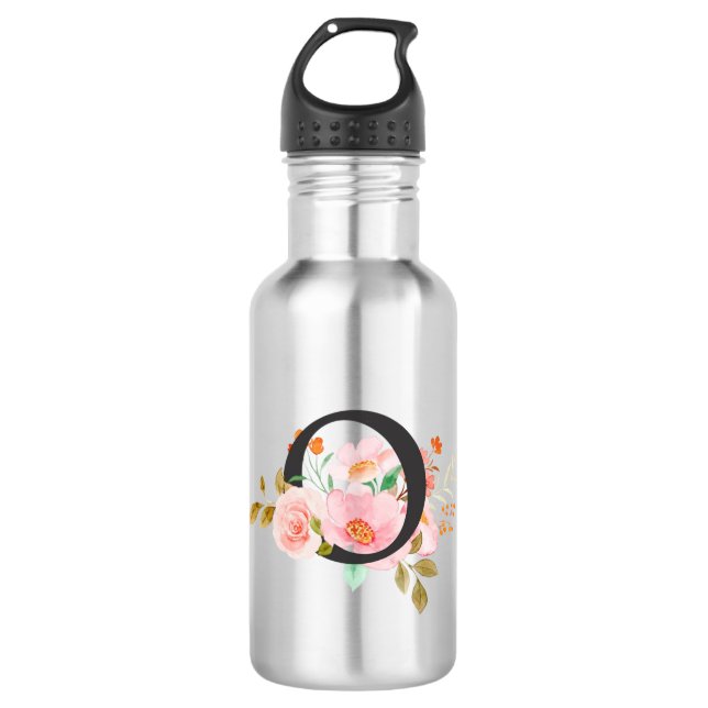Letter O Stainless Steel Water Bottle (Front)