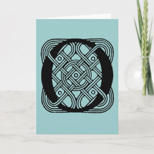 Letter O Vintage Celtic Knot Monogram Note Card