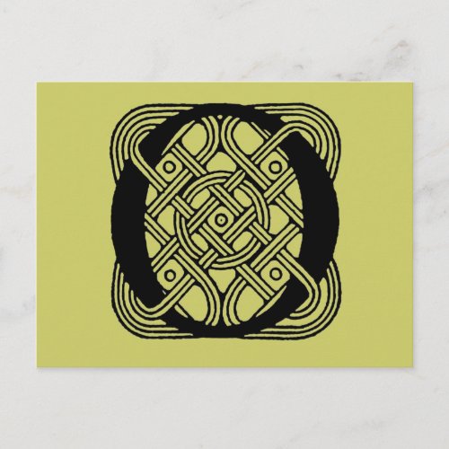 Letter O Vintage Celtic Knot Monogram Postcard