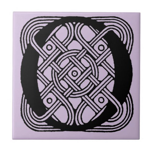 Letter O Vintage Celtic Knot Monogram Tile