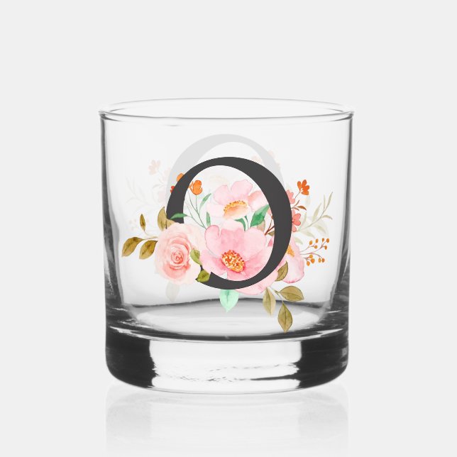 Letter O Whiskey Glass (Front)