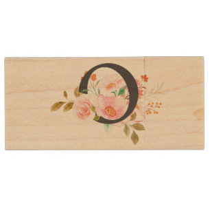 Letter O Wood Flash Drive