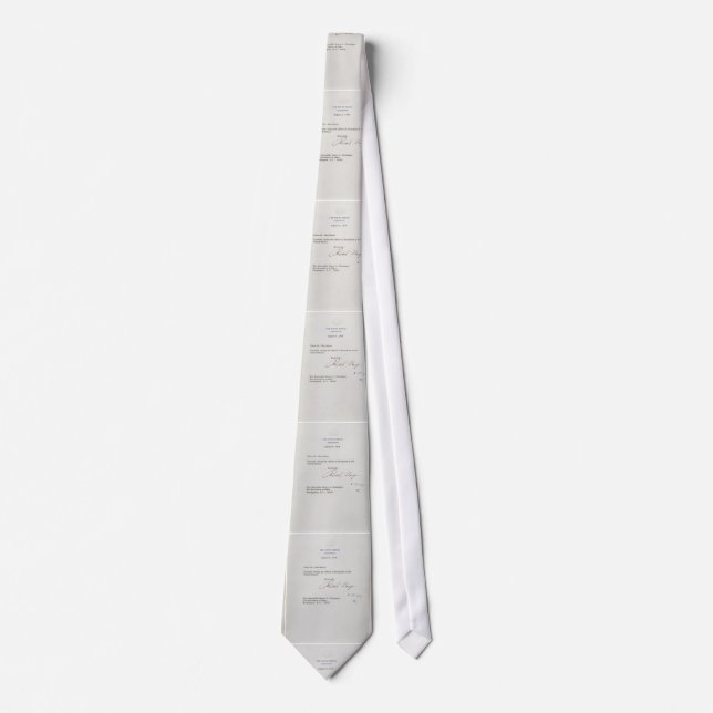 Letter of Resignation of Richard M. Nixon 1974 Neck Tie (Front)