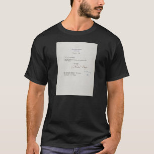 Letter of Resignation of Richard M. Nixon 1974 T-Shirt