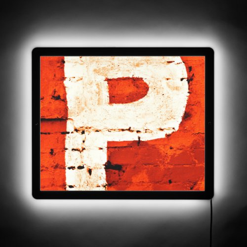 Letter P Alphabet Photography LED Sign