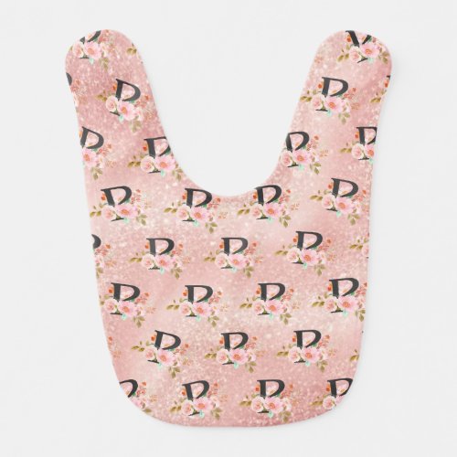 Letter P Baby Bib