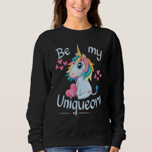 Letter P Be my Uniqueorn Happy Valentines Day Unic Sweatshirt