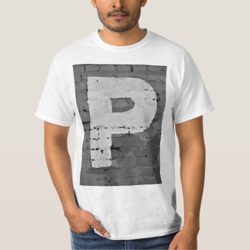 Letter P Building Ad Alphabet Photography T_Shirt