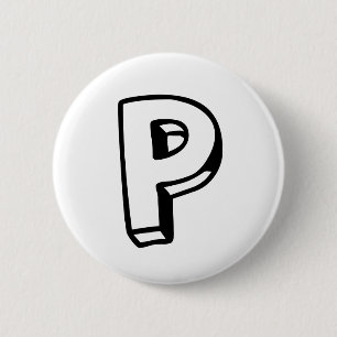 Letter P Button