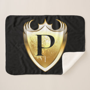 Letter P Capital Alphabet Sherpa Blanket