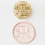 Letter P Classic Foliage Family Name Monogram Wax Seal Stamp<br><div class="desc">Add a personalized accent to your letters, invitations and cards with this customizable wedding wax seal stamp. It features a letter P split monogram and classic typography with leaves accents. Personalize by adding your own family name. This monogram wax seal stamp is available in various colors—perfect for wedding, personal and...</div>
