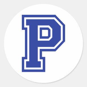 Letter P Classic Round Sticker