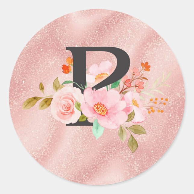 Letter P Classic Round Sticker (Front)