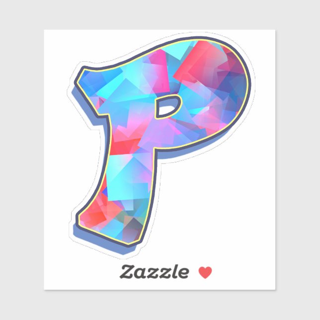 Letter P_ Graffiti Alphabet Letters Sticker (Sheet)