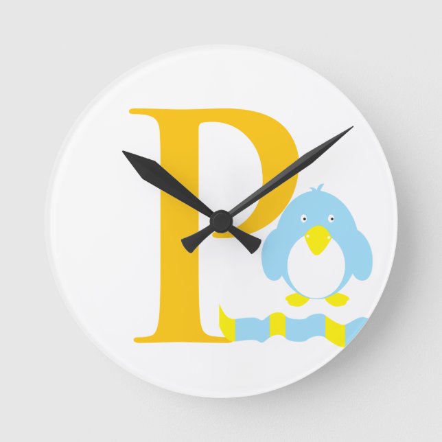 Letter P Initial Clock (Front)