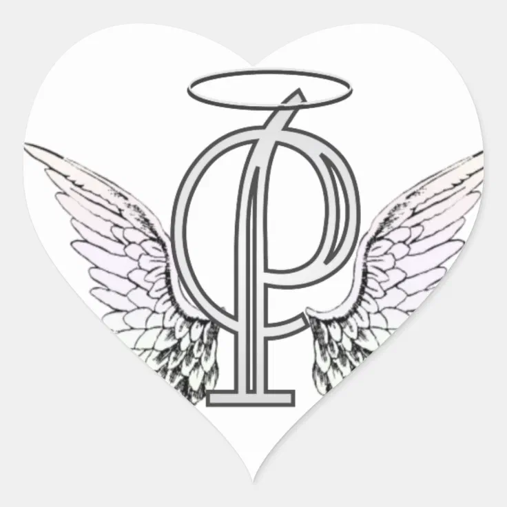 the letter p in heart
