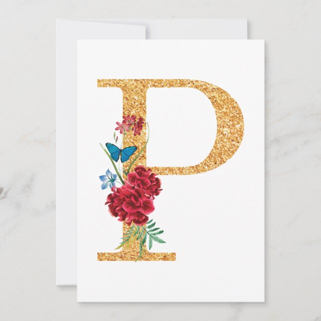 Letter p invitation (Front)