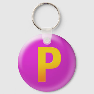 Letter P Keychain
