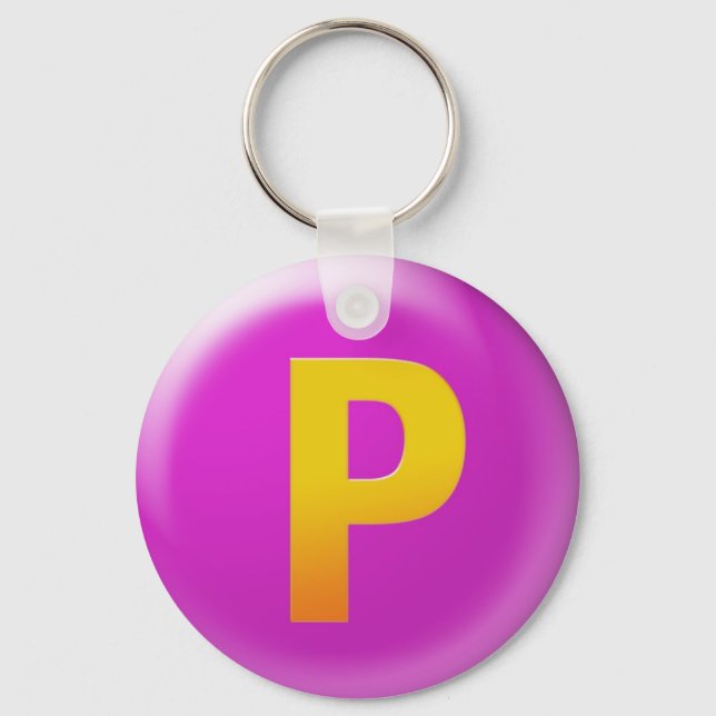 Letter P Keychain (Front)