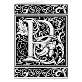 Letter P Medieval Monogram Art Nouveau (Front)