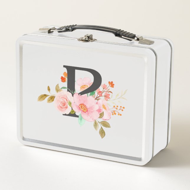 Letter P Metal Lunch Box (Front)