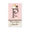 Letter P Monogram Dessert Bakery Business Cards