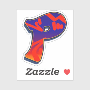 Letter P - Night Sky Sticker