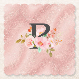 Letter P Paper Coaster