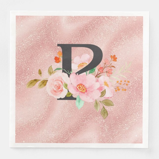 Letter P Paper Dinner Napkins (Front)