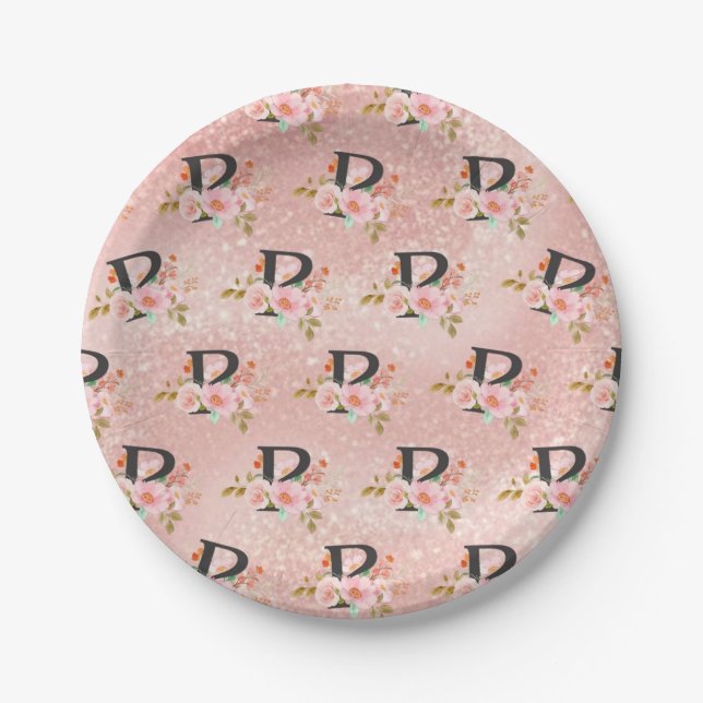 Letter P Paper Plates (Front)