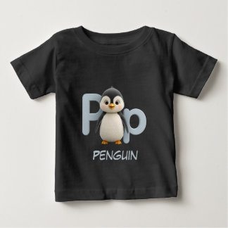 Letter P Penguin Educational Kids T-Shirt | Upperc