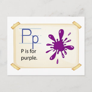 Letter P Postcard