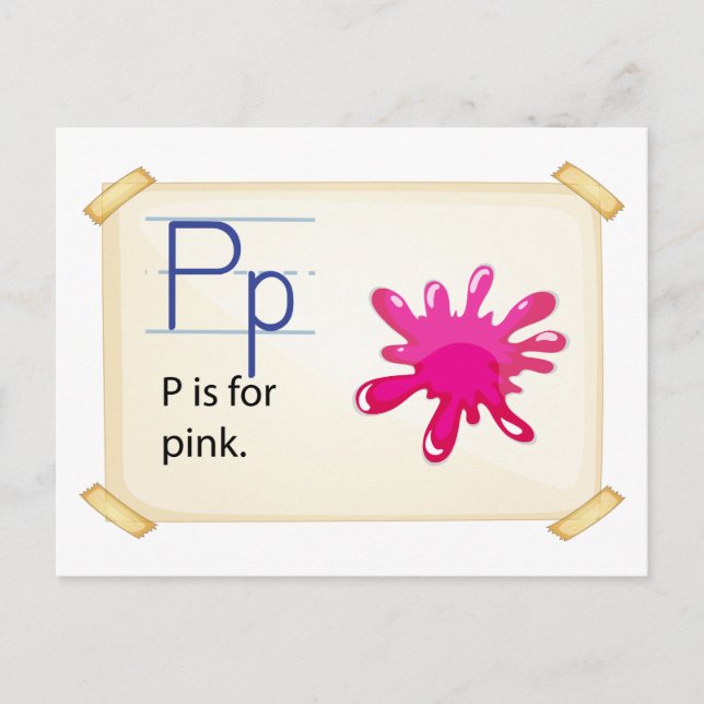 Letter P Postcard (Front)